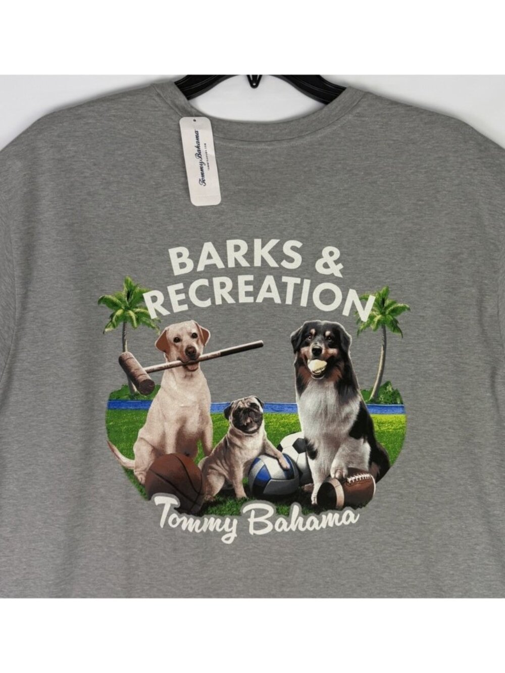 Tommy Bahama "Barks & Recreation" Graphic T-shirt Tee - 2XL - B Big & Tall NEW